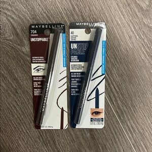 New 2X Maybelline Unstoppable Eyeliner Duo - Cinnabar and Sapphire ( Firm Price)